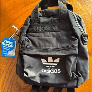 Adidas Black Compact Mini Backpack